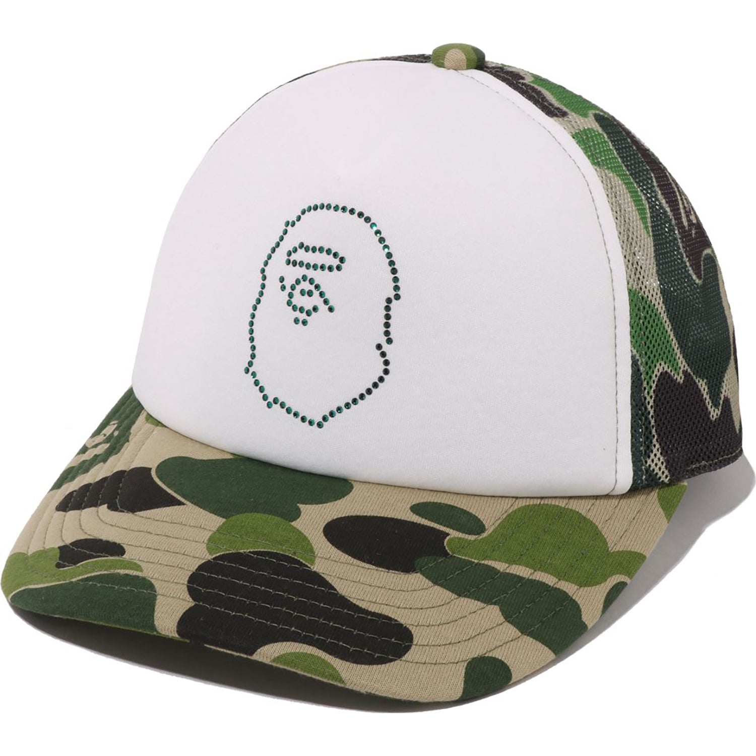 ABC CAMO CRYSTAL STONE MESH CAP LADIES