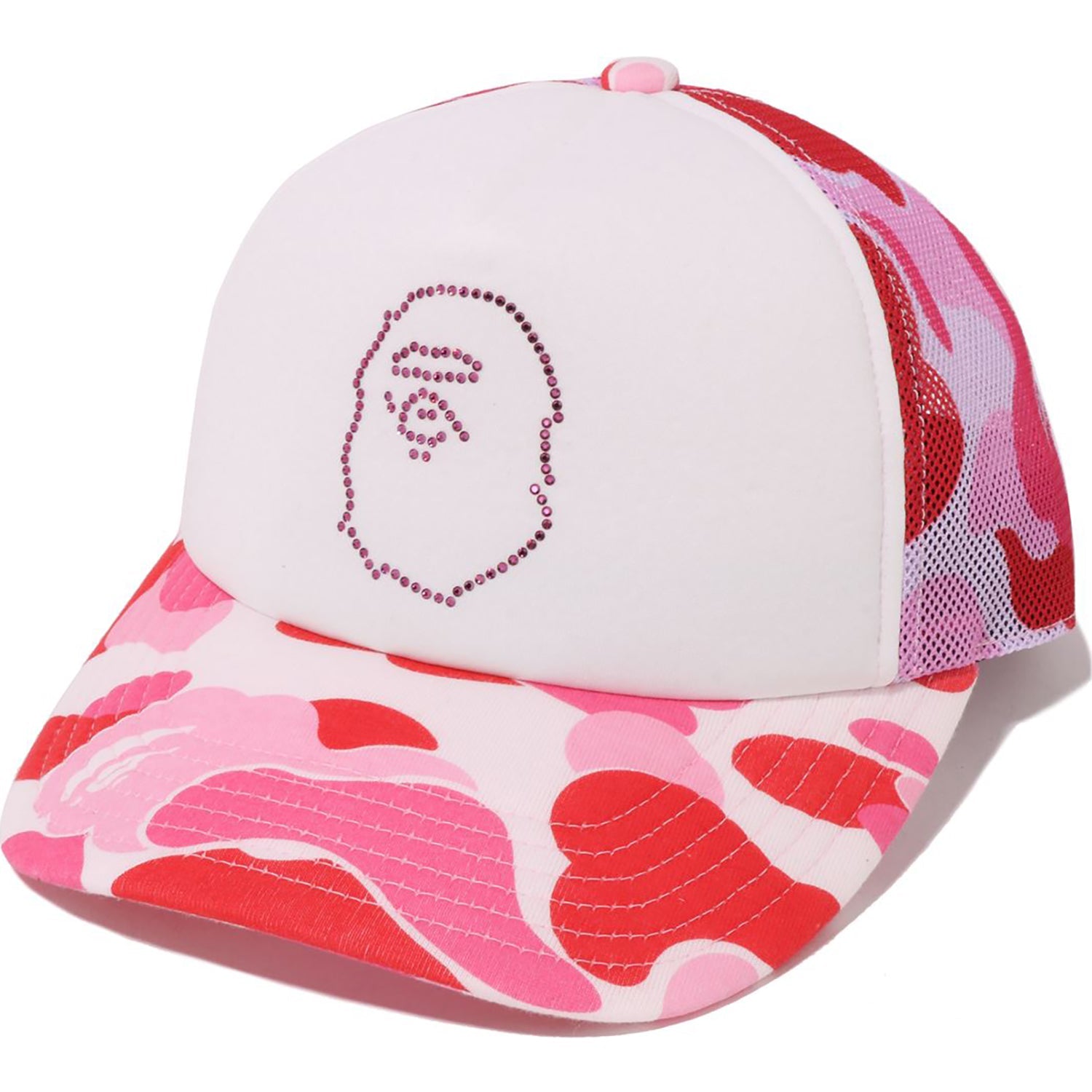 ABC CAMO CRYSTAL STONE MESH CAP LADIES