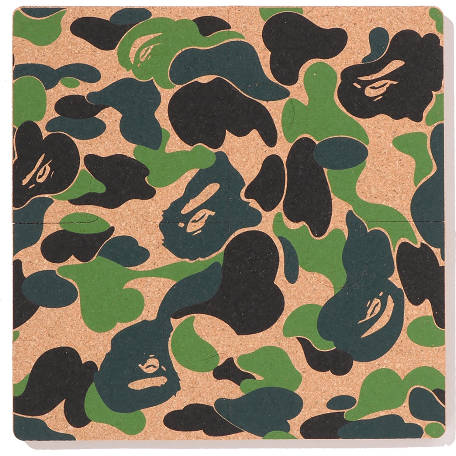 ABC CAMO PUZZLE CORK COASTER