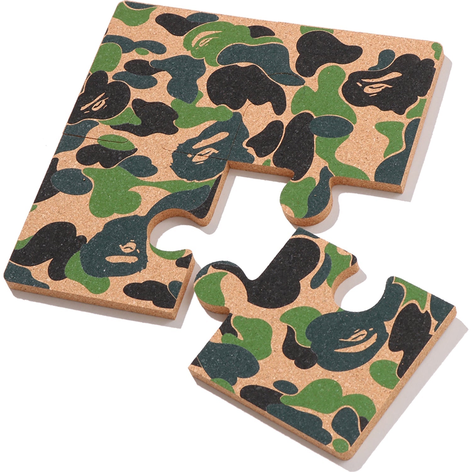 ABC CAMO PUZZLE CORK COASTER