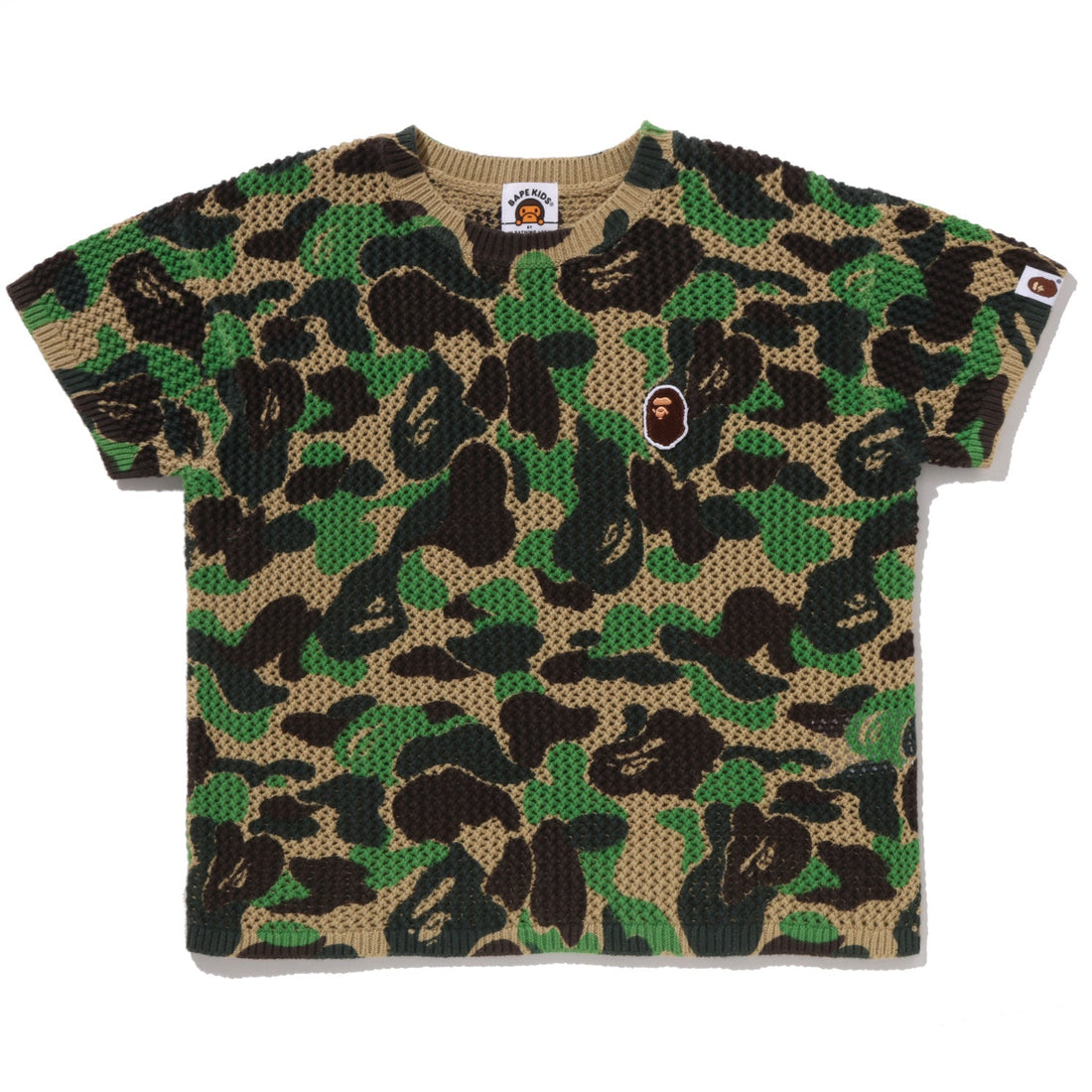 ABC CAMO CROCHET KNIT RELAXED FIT SWEATER KIDS