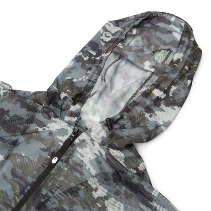 A Bathing Ape Multi Pixel Camo Mesh Hoodie Jacket M (Black)