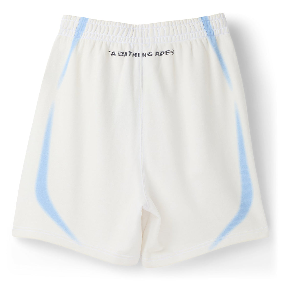 A Bathing Ape Heavy Wash Hand Draw Football Logo Relaxed Fit Sweat Shorts M (White)