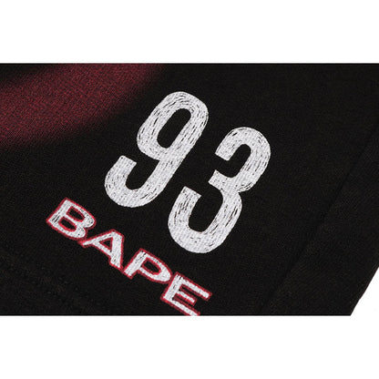 HEAVY WASH HAND DRAW FOOTBALL LOGO RELAXED FIT SWEAT SHORTS MENS