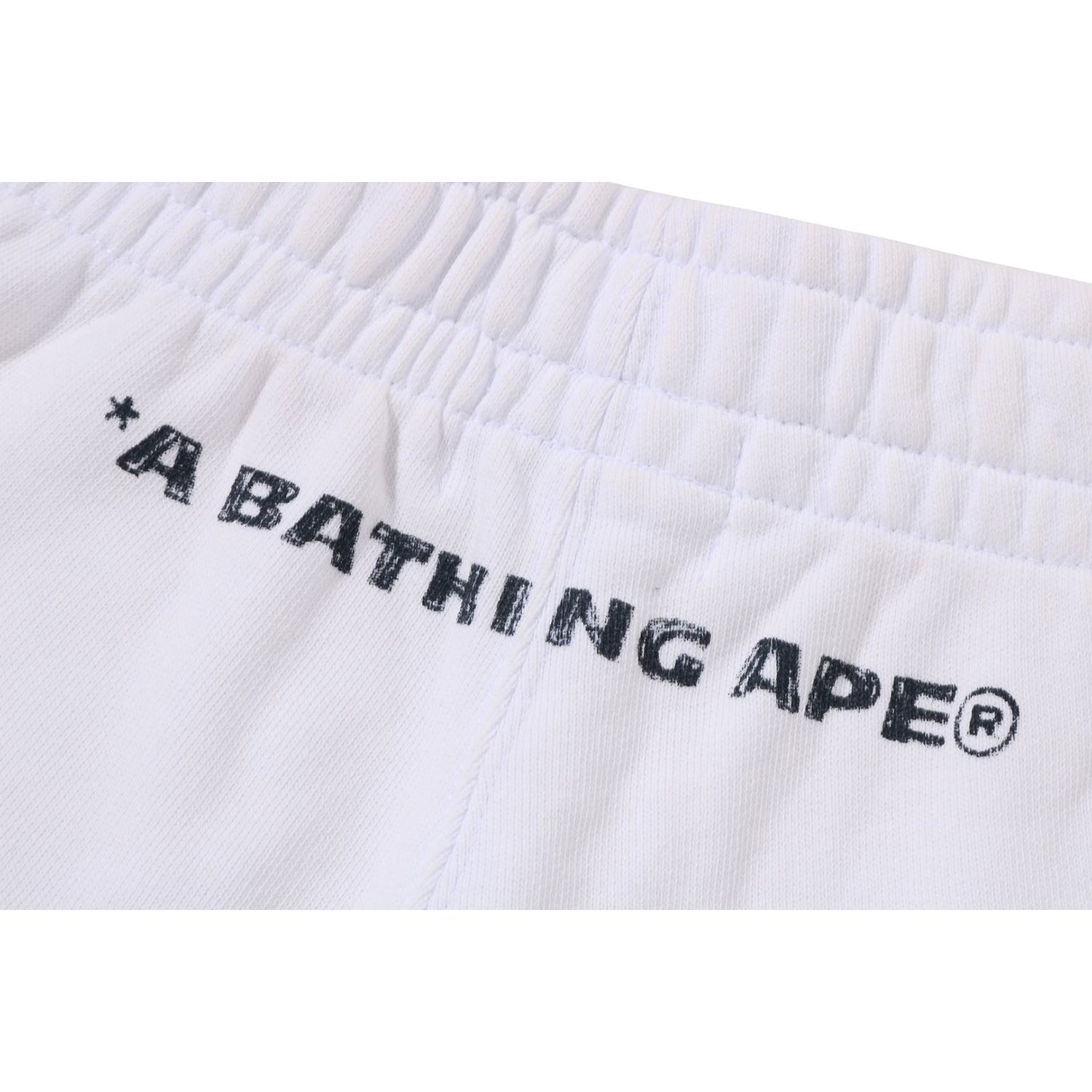 HEAVY WASH HAND DRAW FOOTBALL LOGO RELAXED FIT SWEAT SHORTS MENS