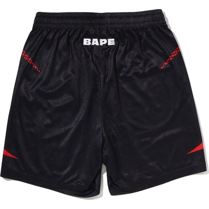 APE FLAME MONOGRAM JACQUARD RELAXED FIT FOOTBALL SHORTS MENS