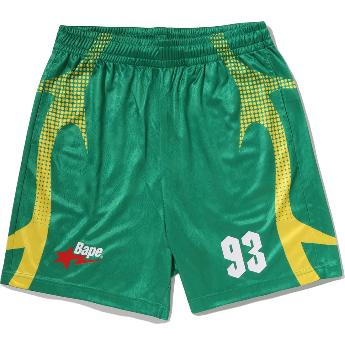 APE FLAME MONOGRAM JACQUARD RELAXED FIT FOOTBALL SHORTS MENS
