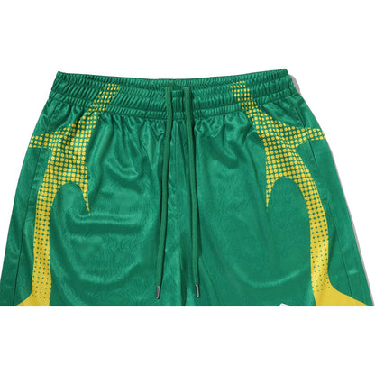 APE FLAME MONOGRAM JACQUARD RELAXED FIT FOOTBALL SHORTS MENS