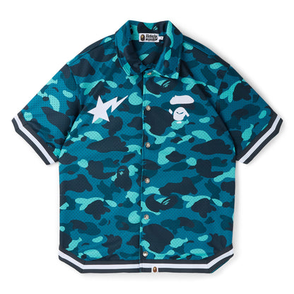 A Bathing Ape Color Camo Warm Up Ss Shirt M (Green)