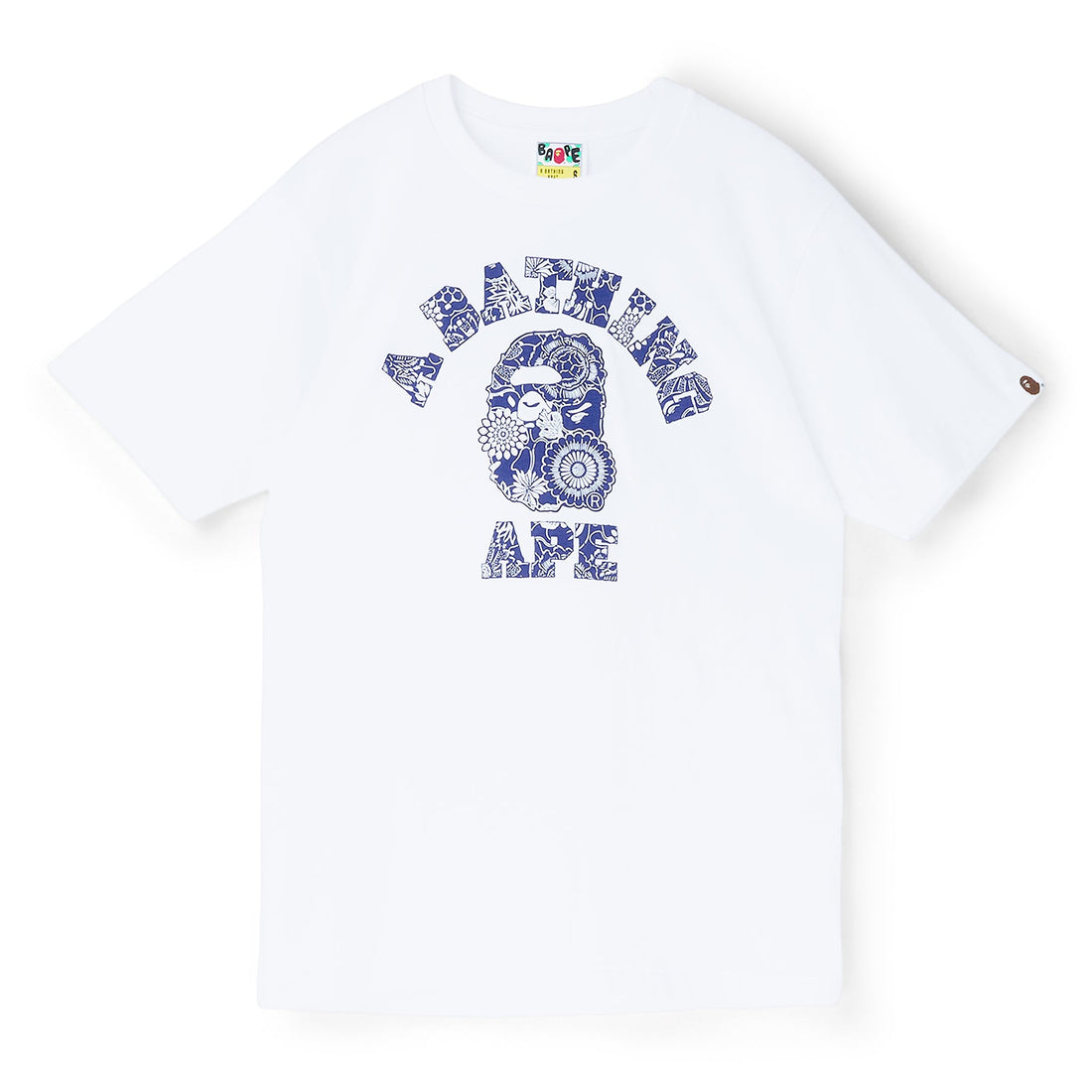 A Bathing Ape Japanese Indigo Art Camo College Tee M (Whxny)