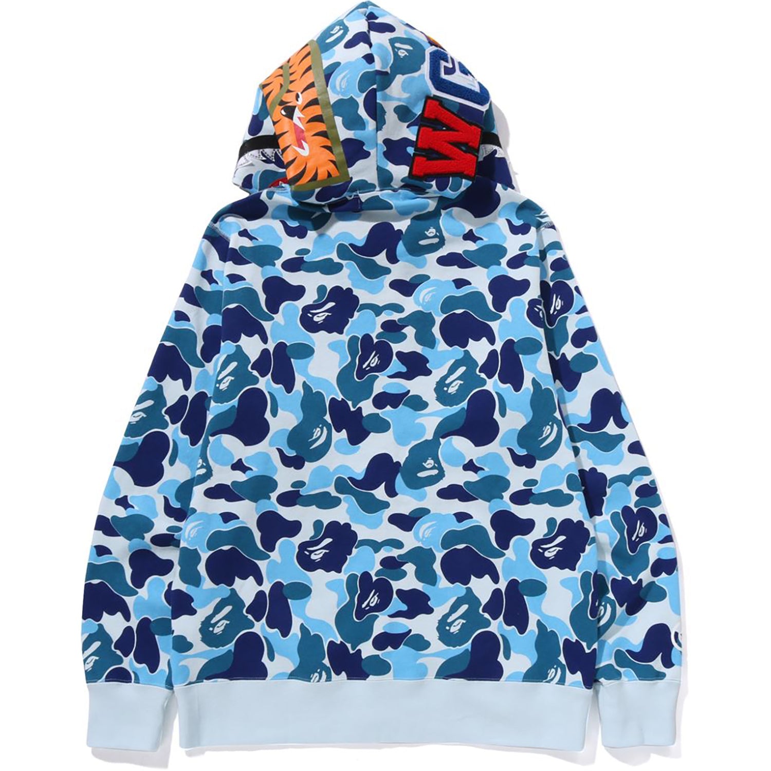 ABC CAMO CRYSTAL STONE SHARK FULL ZIP HOODIE MENS