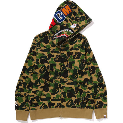 ABC CAMO CRYSTAL STONE SHARK FULL ZIP HOODIE MENS