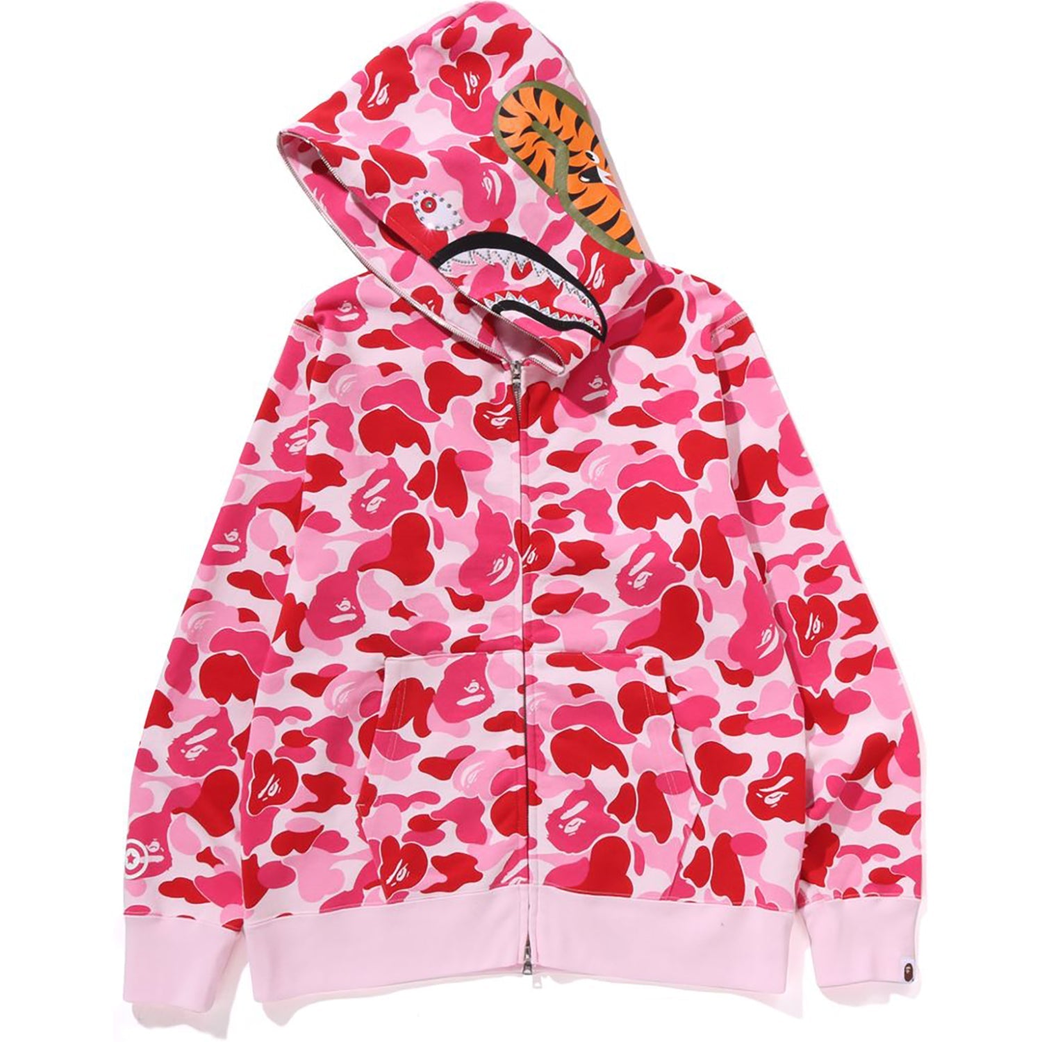 ABC CAMO CRYSTAL STONE SHARK FULL ZIP HOODIE MENS
