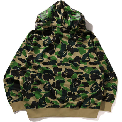 ABC CAMO POLYESTER RELAXED FIT SHARK FULL ZIP HOODIE MENS