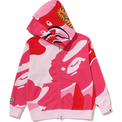 MEGA ABC CAMO DOUBLE SHARK RELAXED FIT FULL ZIP HOODIE MENS