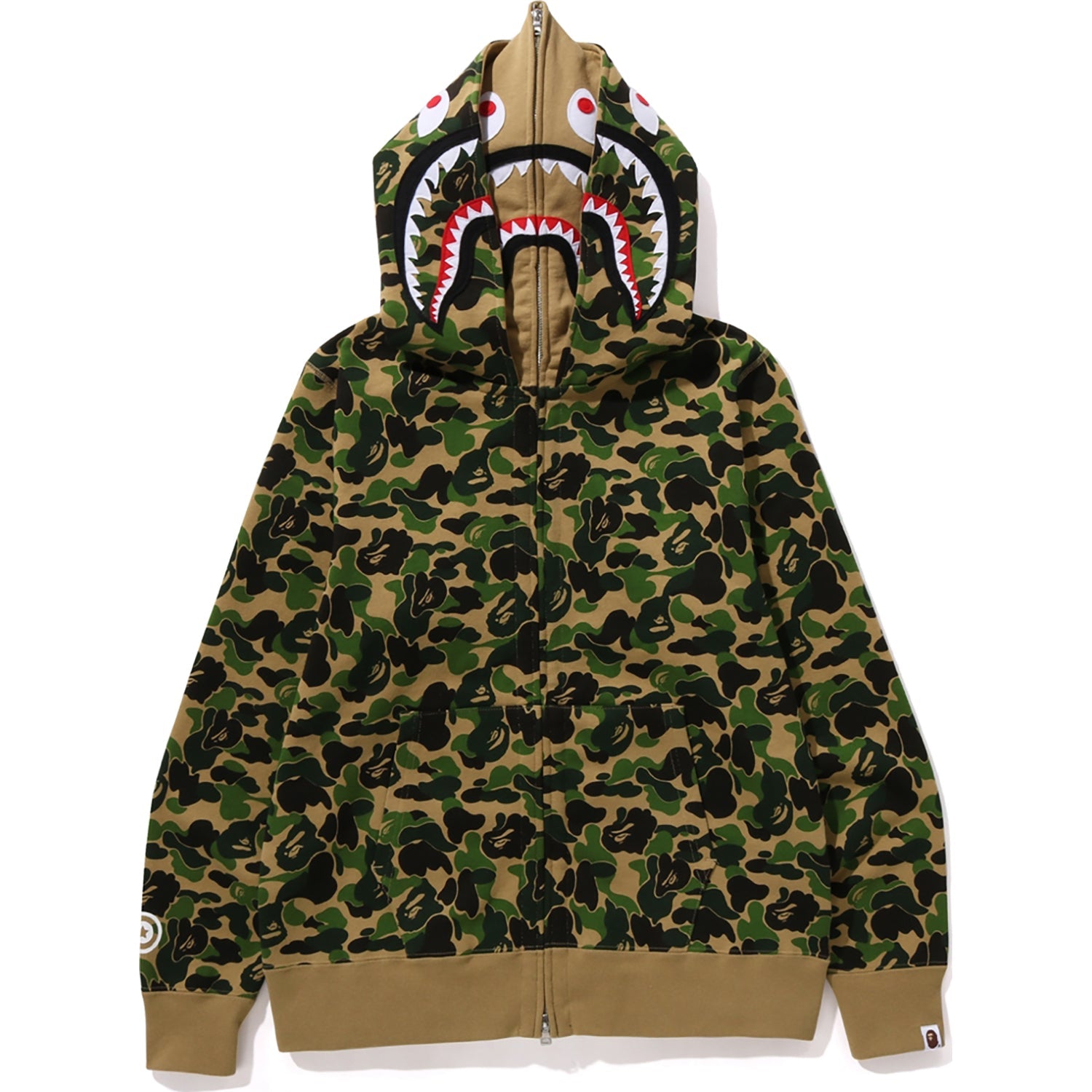 ABC CAMO DOUBLE SHARK FULL ZIP HOODIE M