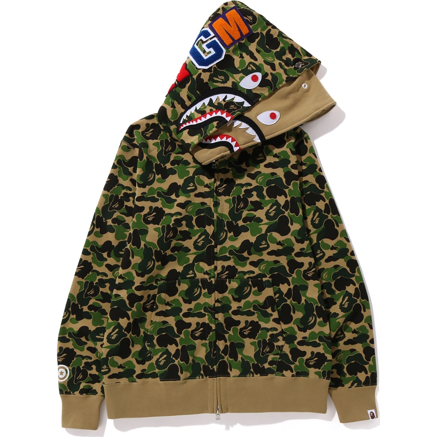 ABC CAMO DOUBLE SHARK FULL ZIP HOODIE M