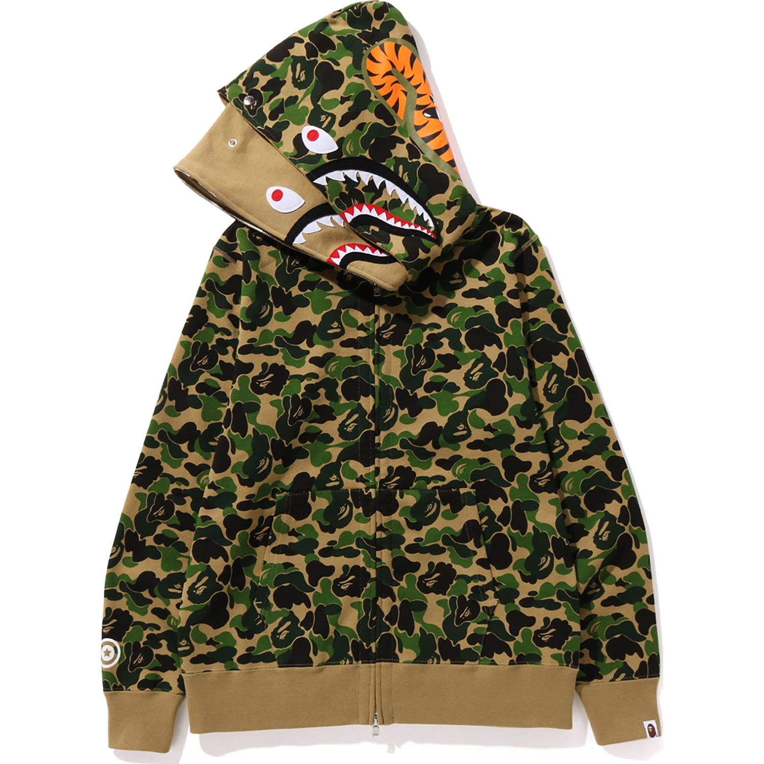 ABC CAMO DOUBLE SHARK FULL ZIP HOODIE M