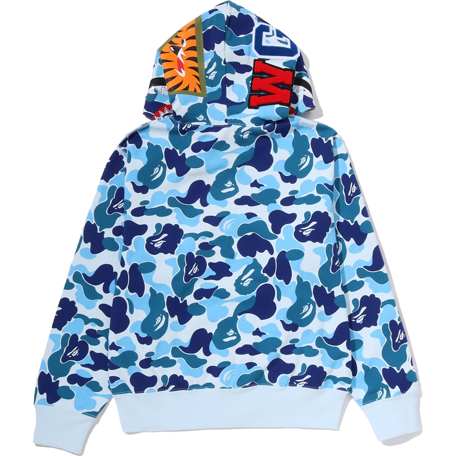 ABC CAMO CRYSTAL STONE SHARK FULL ZIP HOODIE LADIES