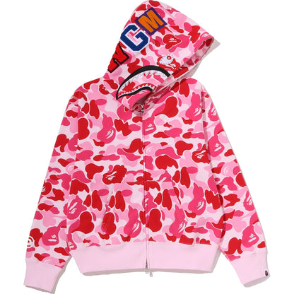 ABC CAMO CRYSTAL STONE SHARK FULL ZIP HOODIE LADIES