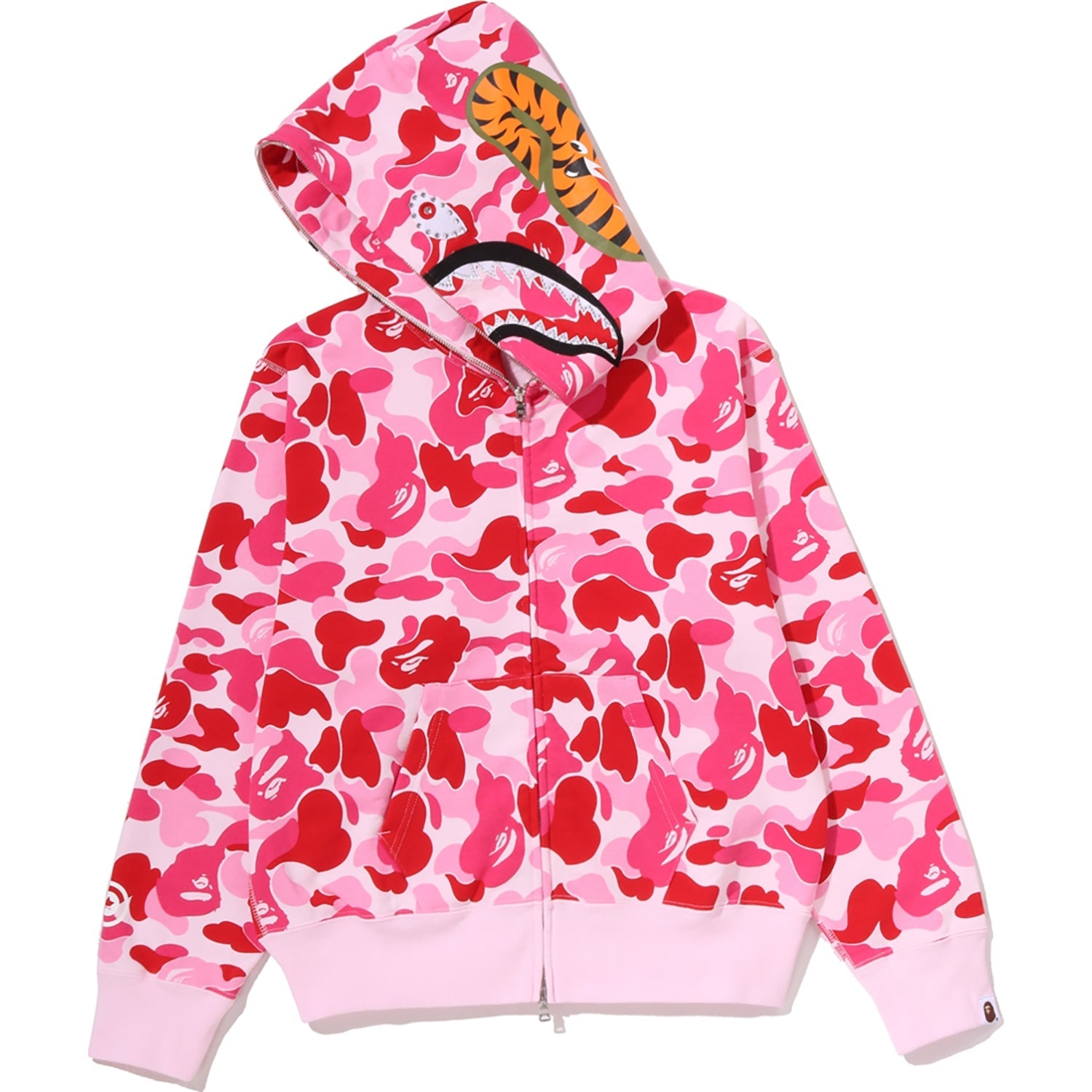 ABC CAMO CRYSTAL STONE SHARK FULL ZIP HOODIE LADIES