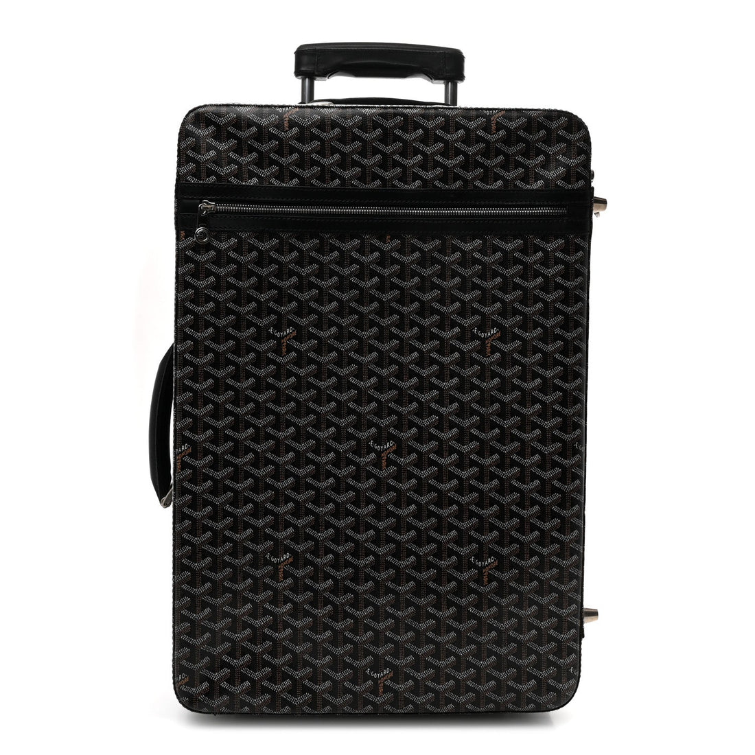 Goyardine Rolling Suitcase Trolley PM Black