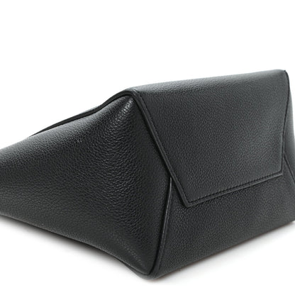 Soft Grained Calfskin Small Sangle Bucket Bag Black