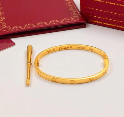 Cartier 18K Gold Plated Jewelry LOVE Bracelet yellow rose silver ✨