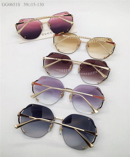 GUCCI 0651S Square 60mm Aviator Sunglasses ✨