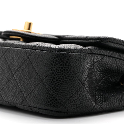 Caviar Quilted Extra Mini Flap Black