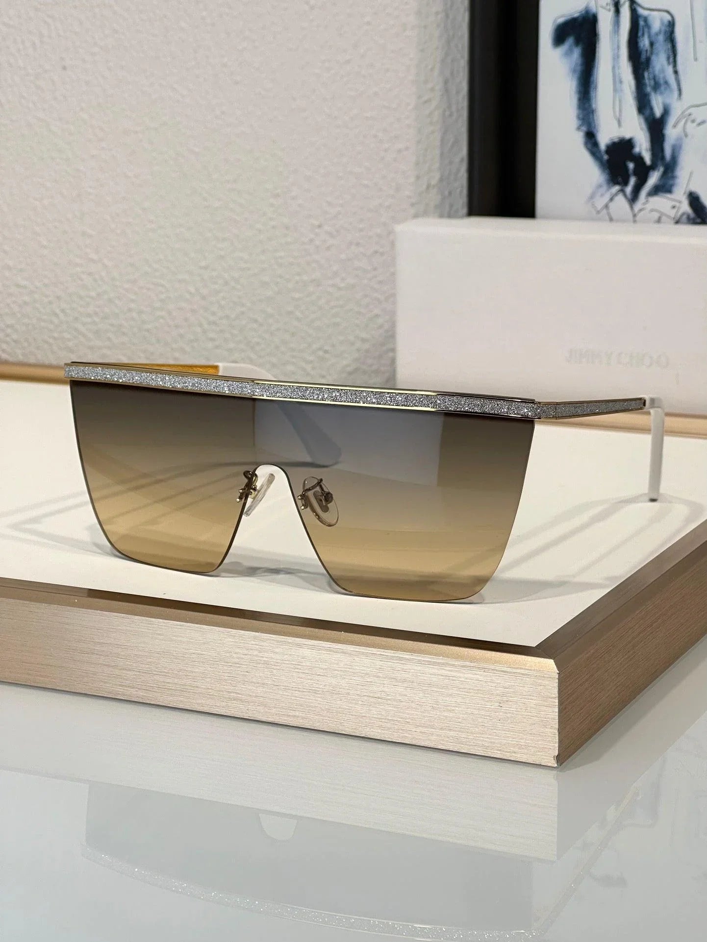 Jimmy Choo Leah Mask oversize-frame Sunglasses Women's ✨