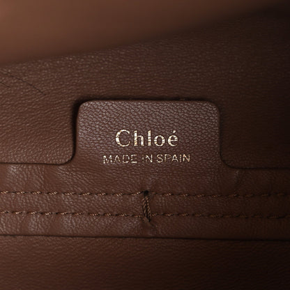 Grained Calfskin Micro Marcie Bucket Bag Woodrose