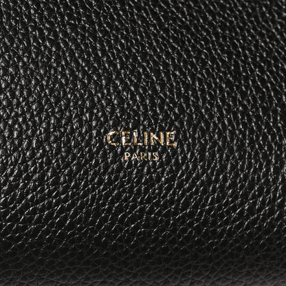 Soft Grained Calfskin Small Sangle Bucket Bag Black