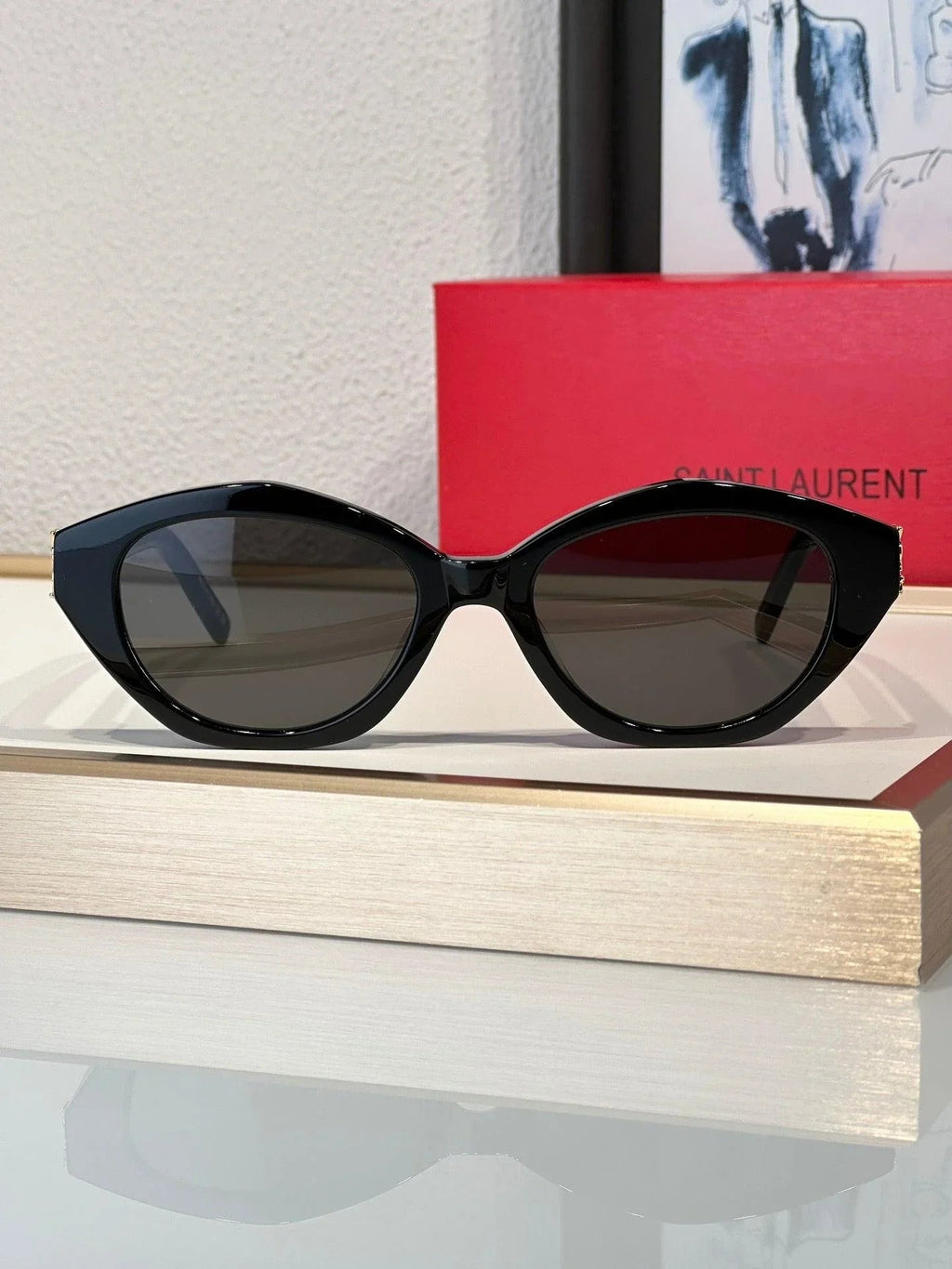 YSL Saint Laurent SLM60 006 54 19 Women's Sunglasses Sunglasses ✨