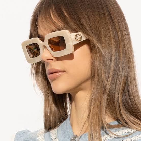 Gucci GG0974S Sunglasses Women Rectangle 49mm  ✨