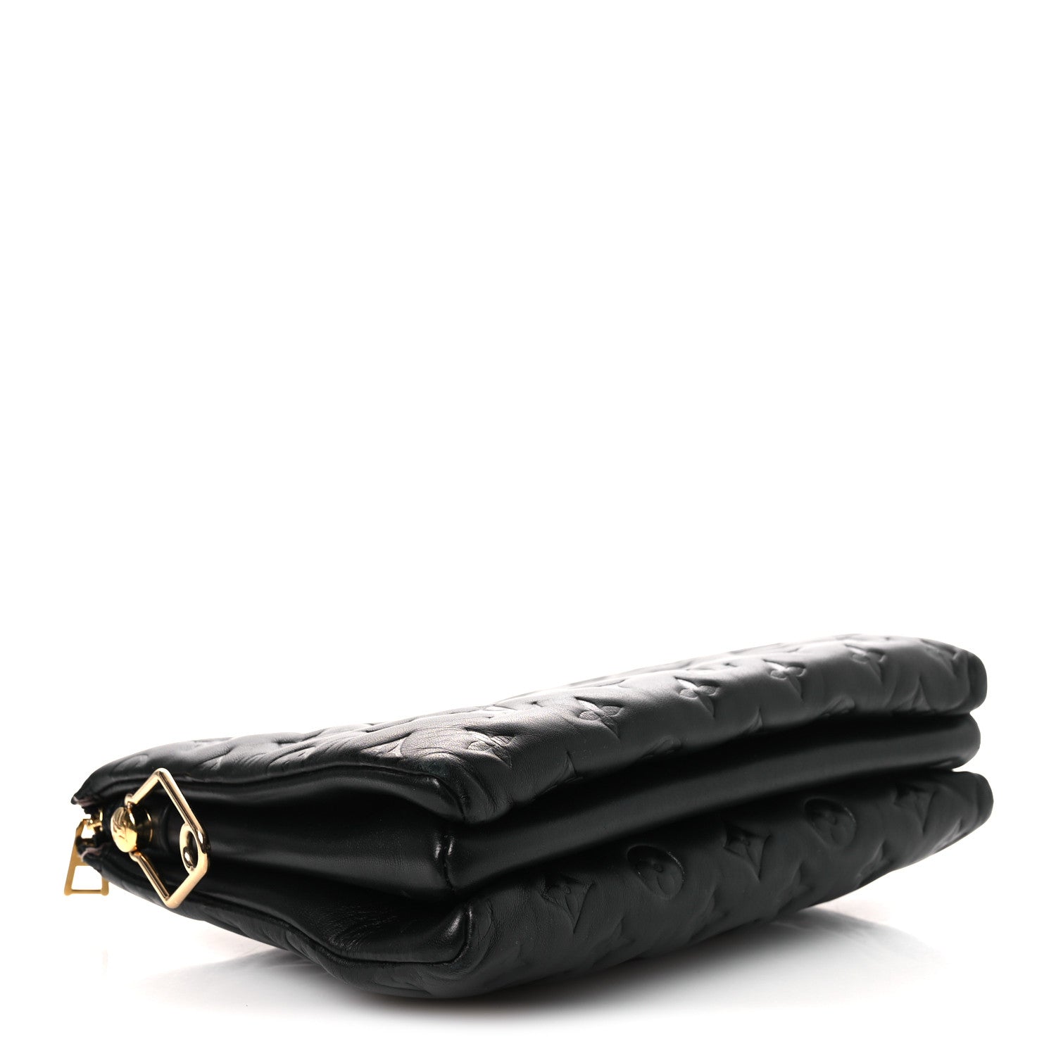 Lambskin Embossed Monogram Coussin PM Black