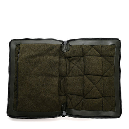 Calfskin Maxi Intrecciato Puffy Laptop Pouch Camping