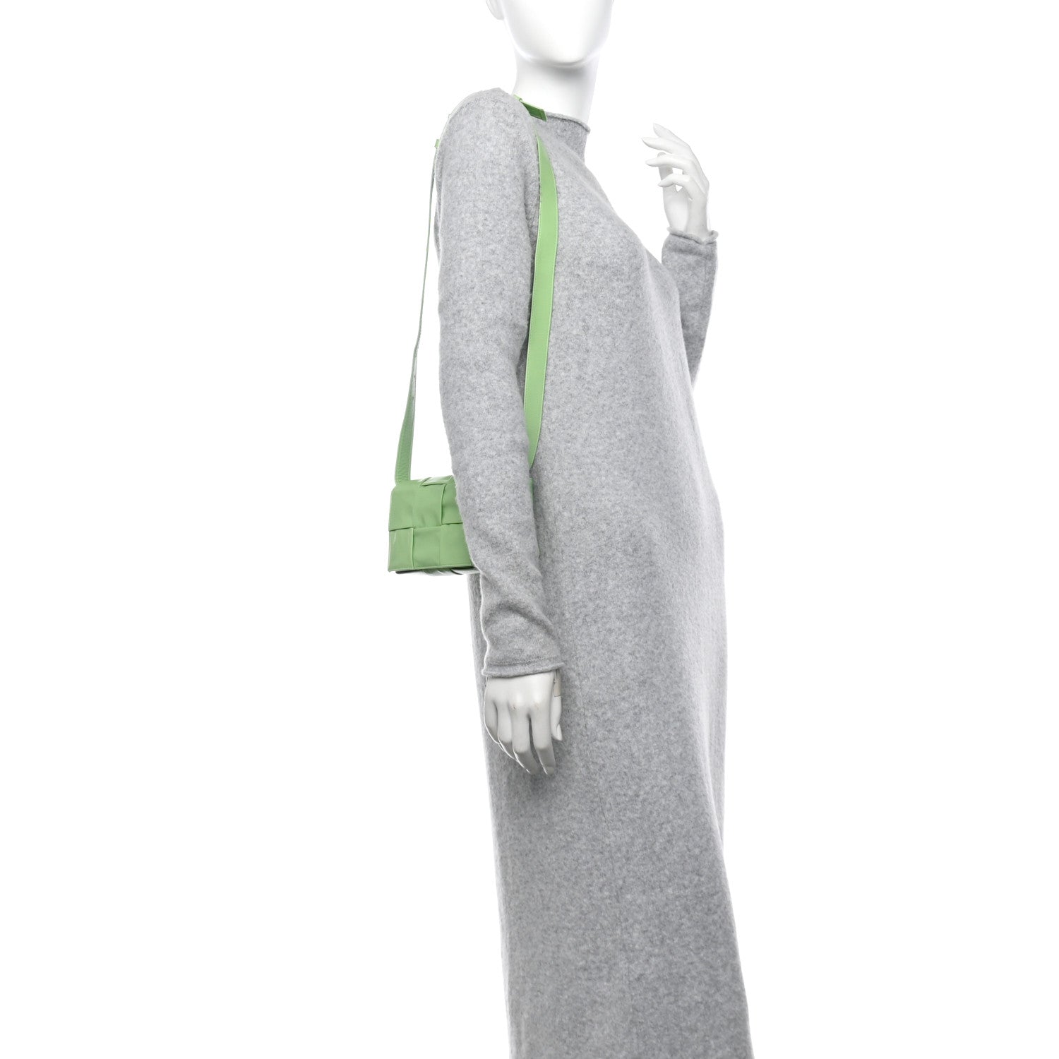 Paper Calfskin Intrecciato Cassette Belt Bag Pistachio
