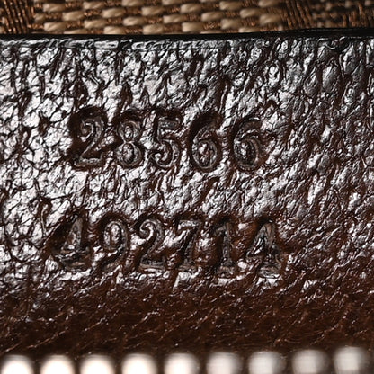 GG Monogram Double Pocket Belt Bag Dark Brown