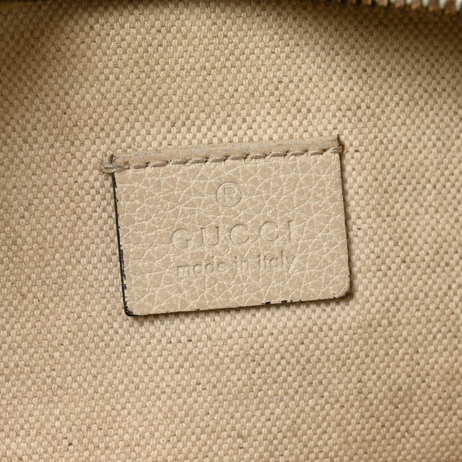 Grained Calfskin Logo Belt Bag White