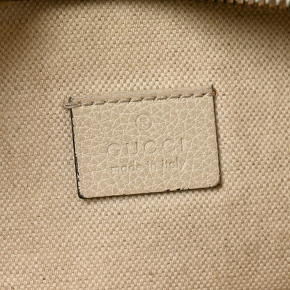 Grained Calfskin Logo Belt Bag White