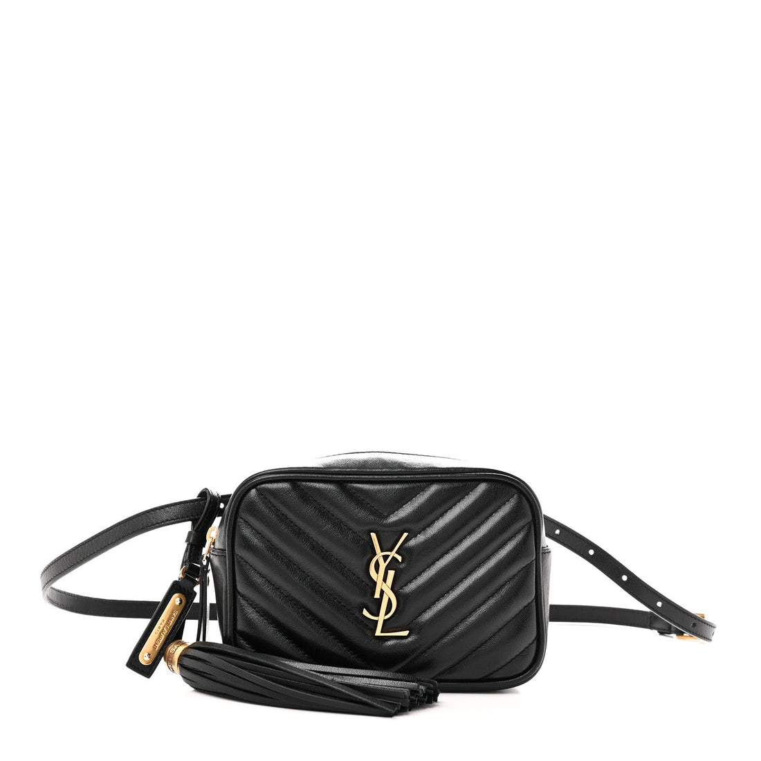 Calfskin Matelasse Monogram Lou Belt Bag Black