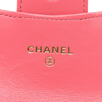 Lambskin Quilted Mini Chain Belt Bag Pink