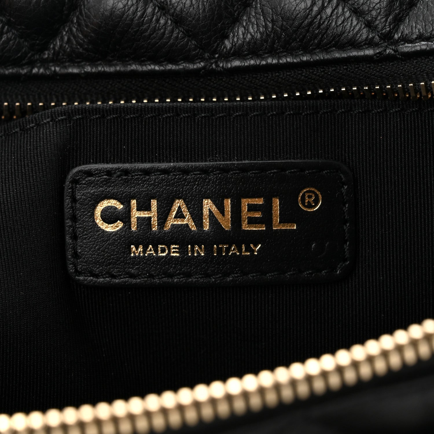 Calfskin Quilted Waist Bag Black