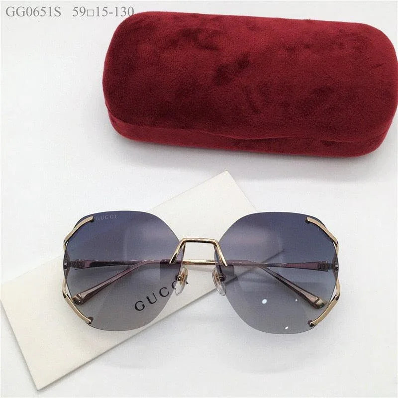 GUCCI 0651S Square 60mm Aviator Sunglasses ✨