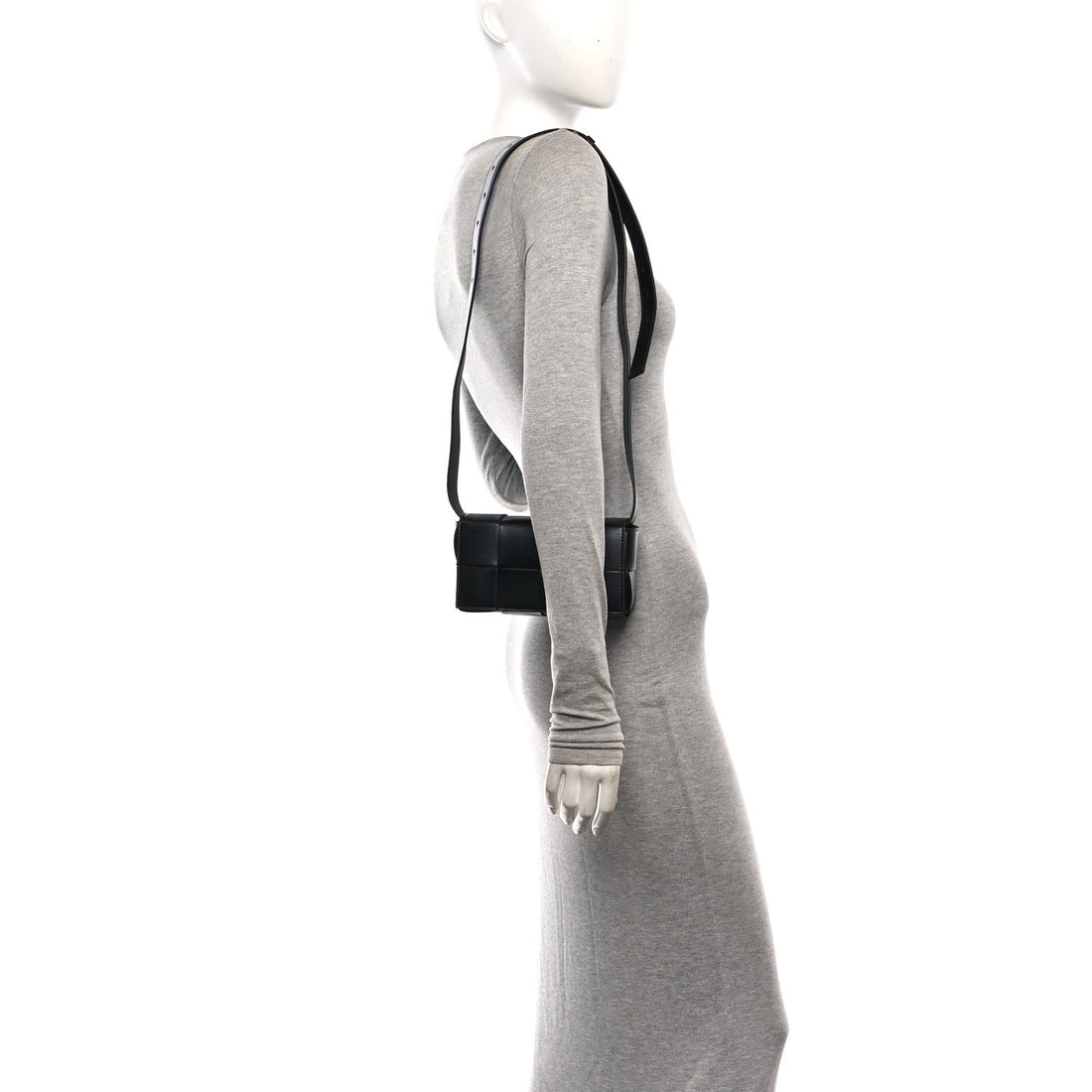 Nappa Maxi Intreccio The Belt Cassette Bag Black