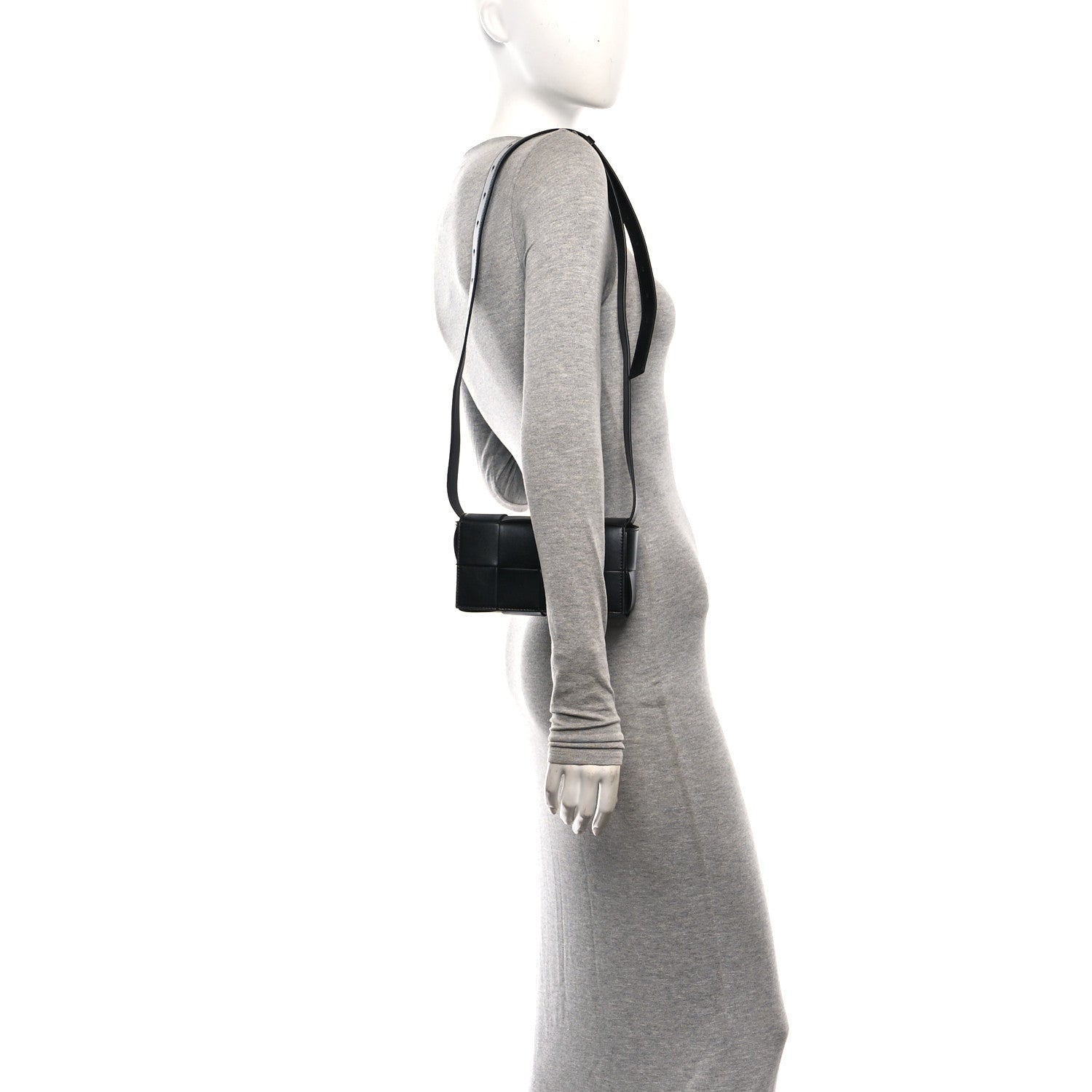 Nappa Maxi Intreccio The Belt Cassette Bag Black
