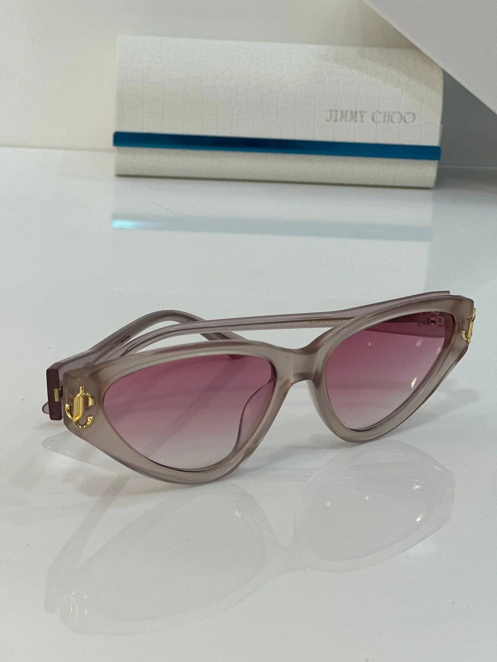 2024 Jimmy Choo JC5019 Cat Eye Sunglasses with Glitter women's ✨