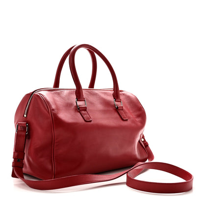 Calfskin Studded Classic Duffle 6 Red