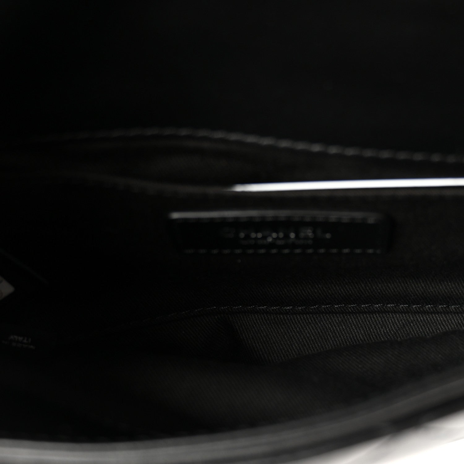 Calfskin Quilted CC Uniform Flap Belt Bag Black